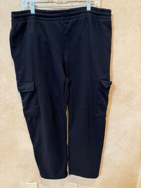 Umbro Black Drawstring Sweatpants with Logo Tag vintage size large